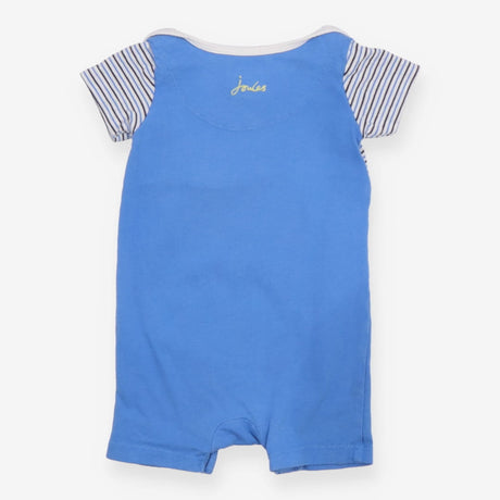 Romper Blue Striped Whale and Fish Friends