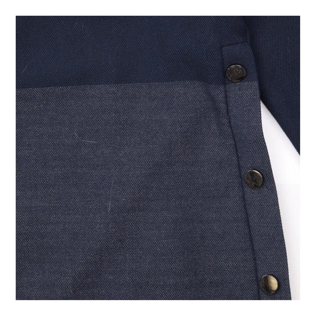 Dress Navy Charcoal Colour Block Shift Three Quart