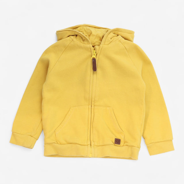 Hoody Yellow with Brown Leather Patch