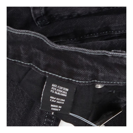 Topanga High-Rise Straight Leg Jeans in Washed Bla