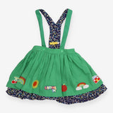 Skirt blue floral green over skirt 1974