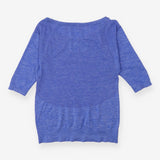 Mesh Work out Top Long Sleeve -Blue Marl
