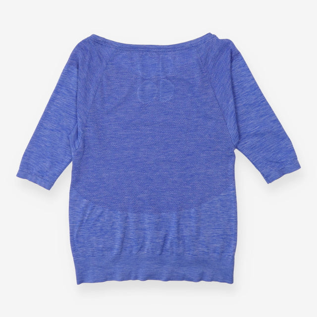 Mesh Work out Top Long Sleeve -Blue Marl