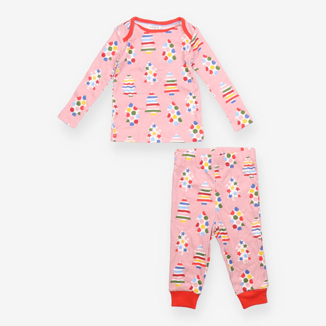 Pink pyjamas with christmas trees