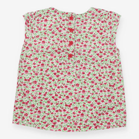 White tunic with red flowers