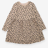Leopard print LS jersey dress