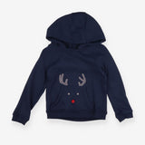 Hoodie Navy Rudolph Nose