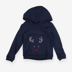 Hoodie Navy Rudolph Nose