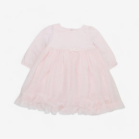 Pink Tulle Skirt Dress with Bow