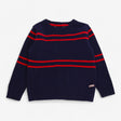 Sweater Navy Blue with Red Stripes