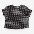 Boden Black White Ditsy Floral Short Sleeve Crew N