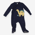 Sleepsuit Navy with Yellow Dinosaur Applique