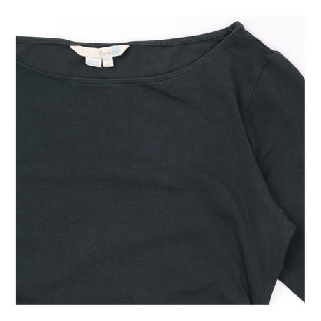 Black Ruched-Side Cotton Jersey Top