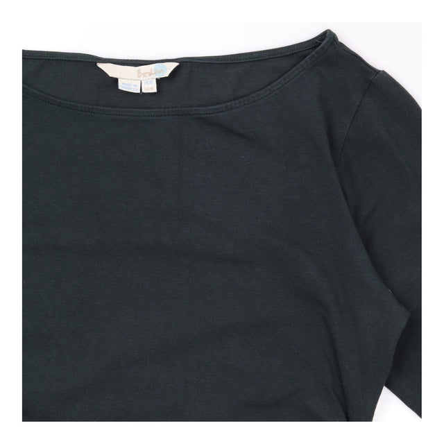 Black Ruched-Side Cotton Jersey Top