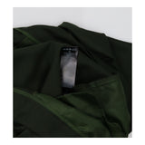 Trousers Green Belted High Waist Cropped Tailored