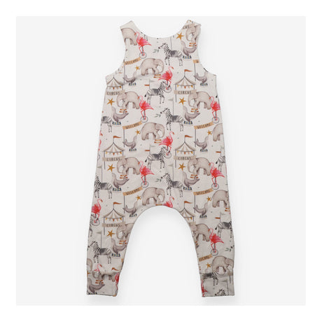 Jersey Romper Cream Circus Theme
