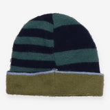 Hat Knit Blue and Green with Blast Applique