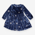Dress Velour Blue with Stars