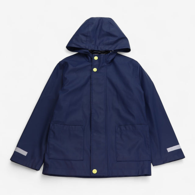 Fisherman's rain coat blue with striped lining