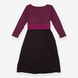 Plum & Black Colourblock Long Sleeve Maternity Dre