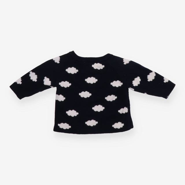 Knit sweater navy with cloud