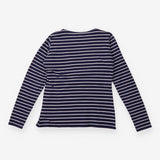 Top Navy Striped Maternity Nursing Long Sleeve