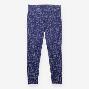 Leggings Navy Blue Polka Dot Cotton Jersey