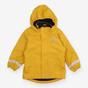 Coat fisherman yellow blue fleece lining