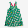 Pinafore green cord large flowers
