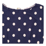 Dress Navy Blue Polka Dot Sleeveless Cotton Jersey