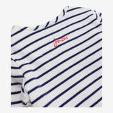 Blue Striped Skater Dress with Hungry Giraffe