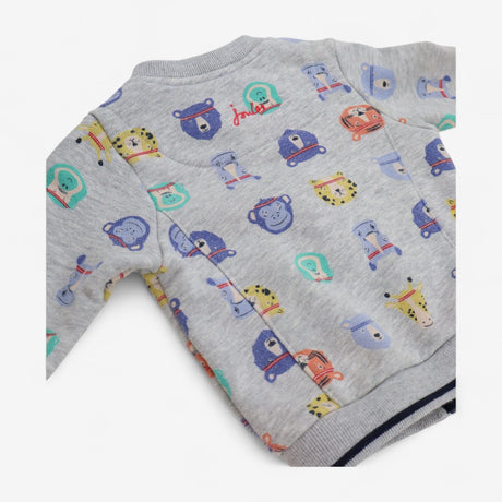 Jacket grey sporty animals