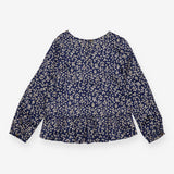 Blouse navy floral yellow