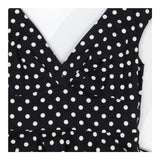 Dress black and white polkadot