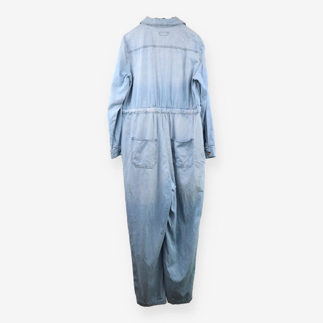 Seraphine Soft Denim Maternity Jumpsuit