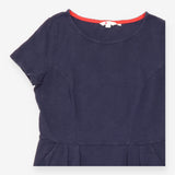 Jersey Dress Navy Short Sleeve Pocket