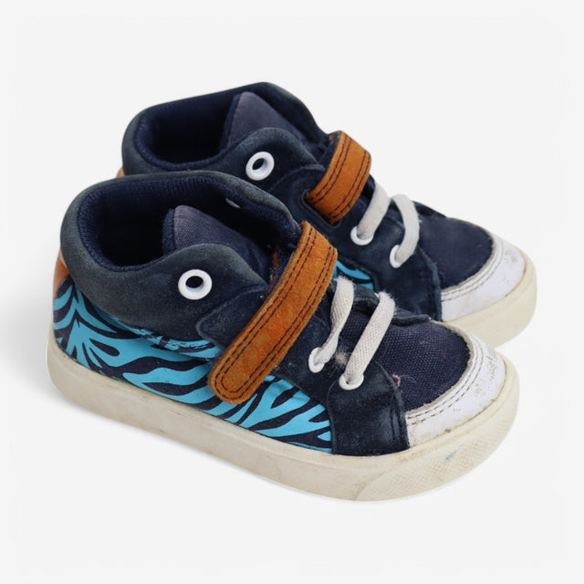High Tops Blue Zebra Print