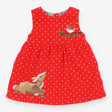 Dress red cord festive robin and deer