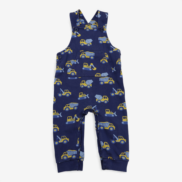 Dungarees Navy with Yellow Construction Vehicles