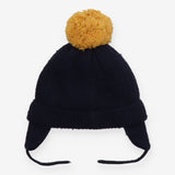 Bobble Hat Knit Navy and Yellow Diggers