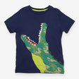 Navy t-shirt with camo crocodile