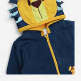 Zip Hoodie Blue Lion & Tiger