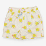 Swim Short Cream With Multicolour Suns