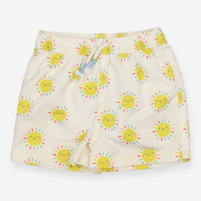 Swim Short Cream With Multicolour Suns