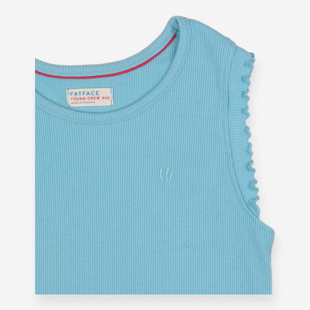 Blue Ribbed Vest 