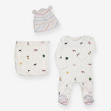Outfit gift set LS Sleepsuit hat in bag