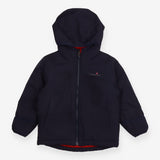 Puffer coat reversible navy blue red weather proof