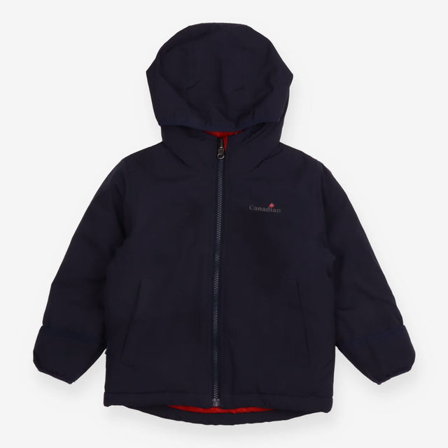 Puffer coat reversible navy blue red weather proof