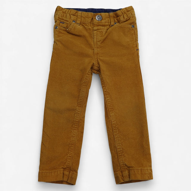 Cord trousers Mustard Straight Leg