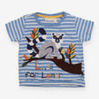 T-Shirt Blue Stripe L is for Lemur